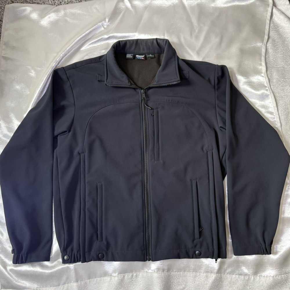 Blauer Men's Soft Shell Jacket Regular Navy Full Zip Fleece Lined Medium Tall